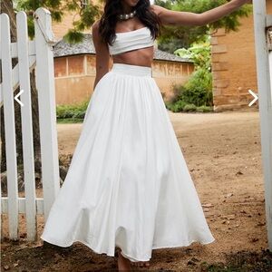 Elegant White Maxi Skirt and Top